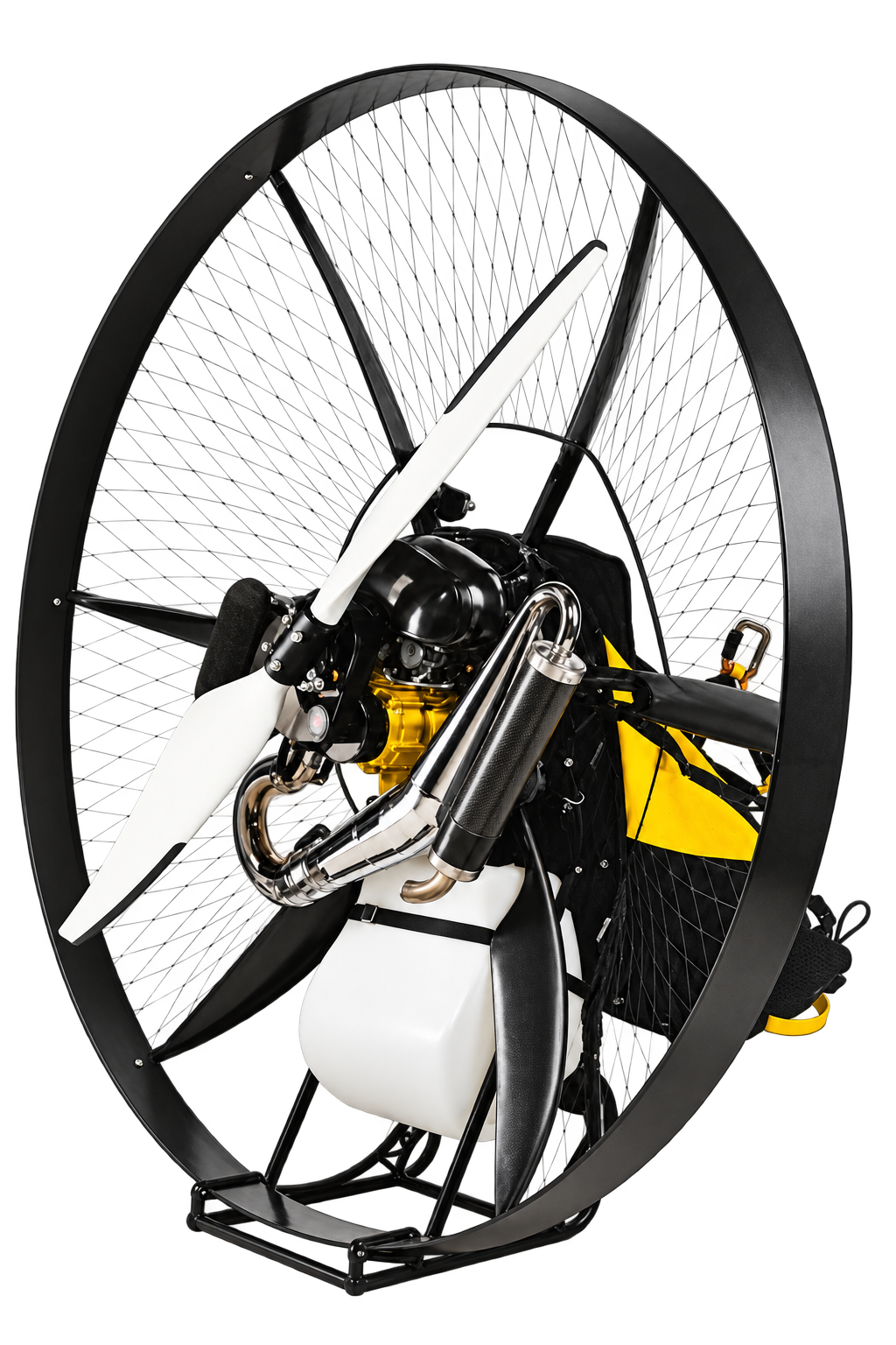 Reference configuration of a complete paramotor power unit and frame